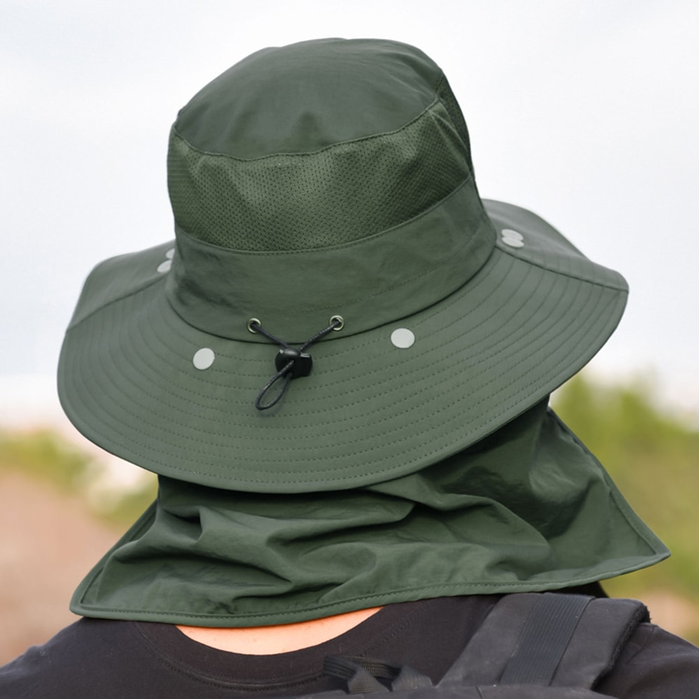 Quick Dry Fishing Hat With Face Cover Breathable Sun Protection Hat 1