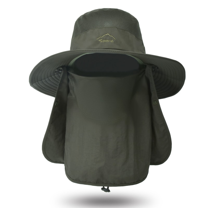 Quick Dry Fishing Hat With Face Cover Breathable Sun Protection Hat 11