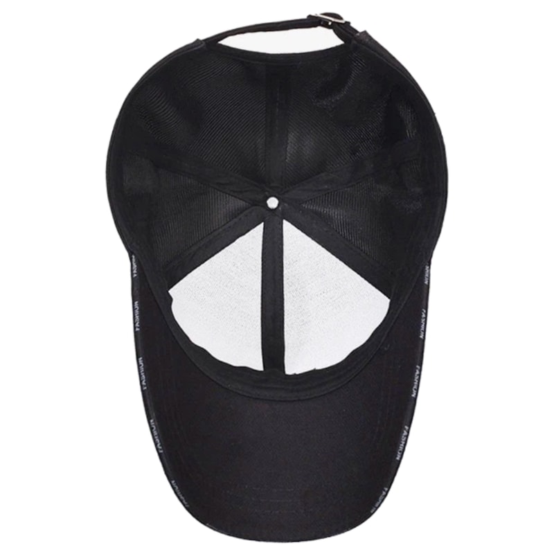Classic Black Embroidered Baseball Cap Unisex Summer Hat For Outdoor Sports Daily Wear 3