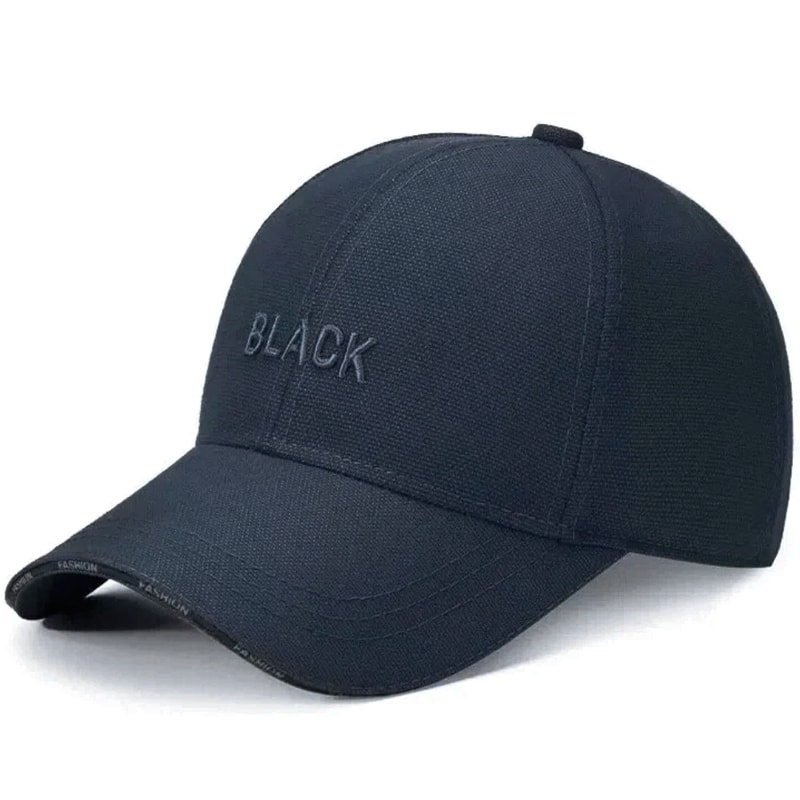 Classic Black Embroidered Baseball Cap Unisex Summer Hat For Outdoor Sports Daily Wear 7