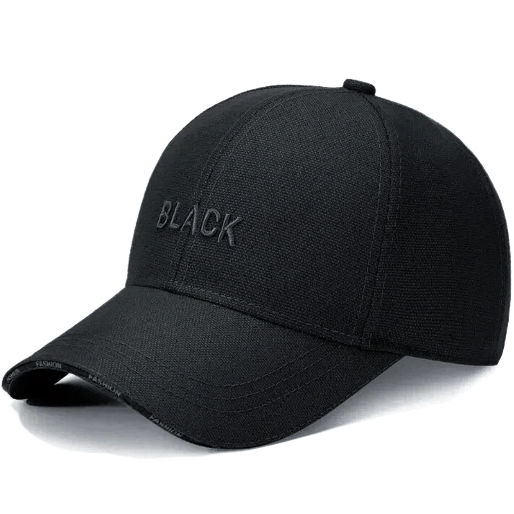 Classic Black Embroidered Baseball Cap Unisex Summer Hat For Outdoor Sports Daily Wear 5