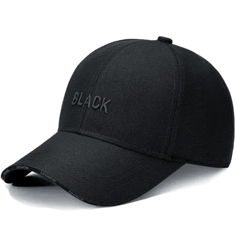 Classic Black Embroidered Baseball Cap Unisex Summer Hat For Outdoor Sports Daily Wear 5