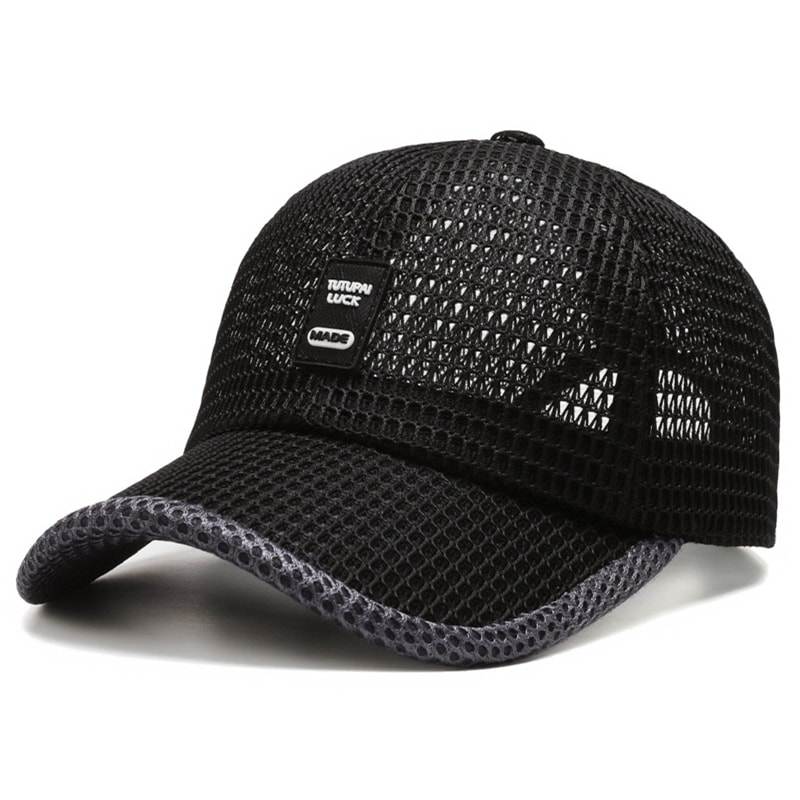 Breathable Mesh Trucker Snapback Cap For Men Lightweight Summer Outdoor Hat 2