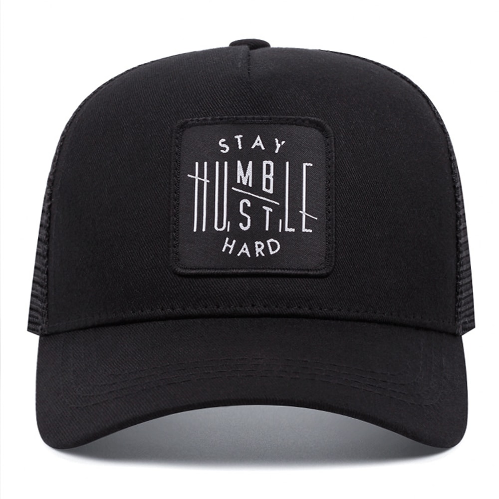 Embroidered Baseball Cap Breathable Mesh Trucker Hat Adjustable Casual Summer Visor 1