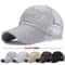 Breathable Linen Mesh Snapback Baseball Cap For Men Lightweight Summer Sports Hat 0