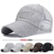 Breathable Linen Mesh Snapback Baseball Cap For Men Lightweight Summer Sports Hat 0