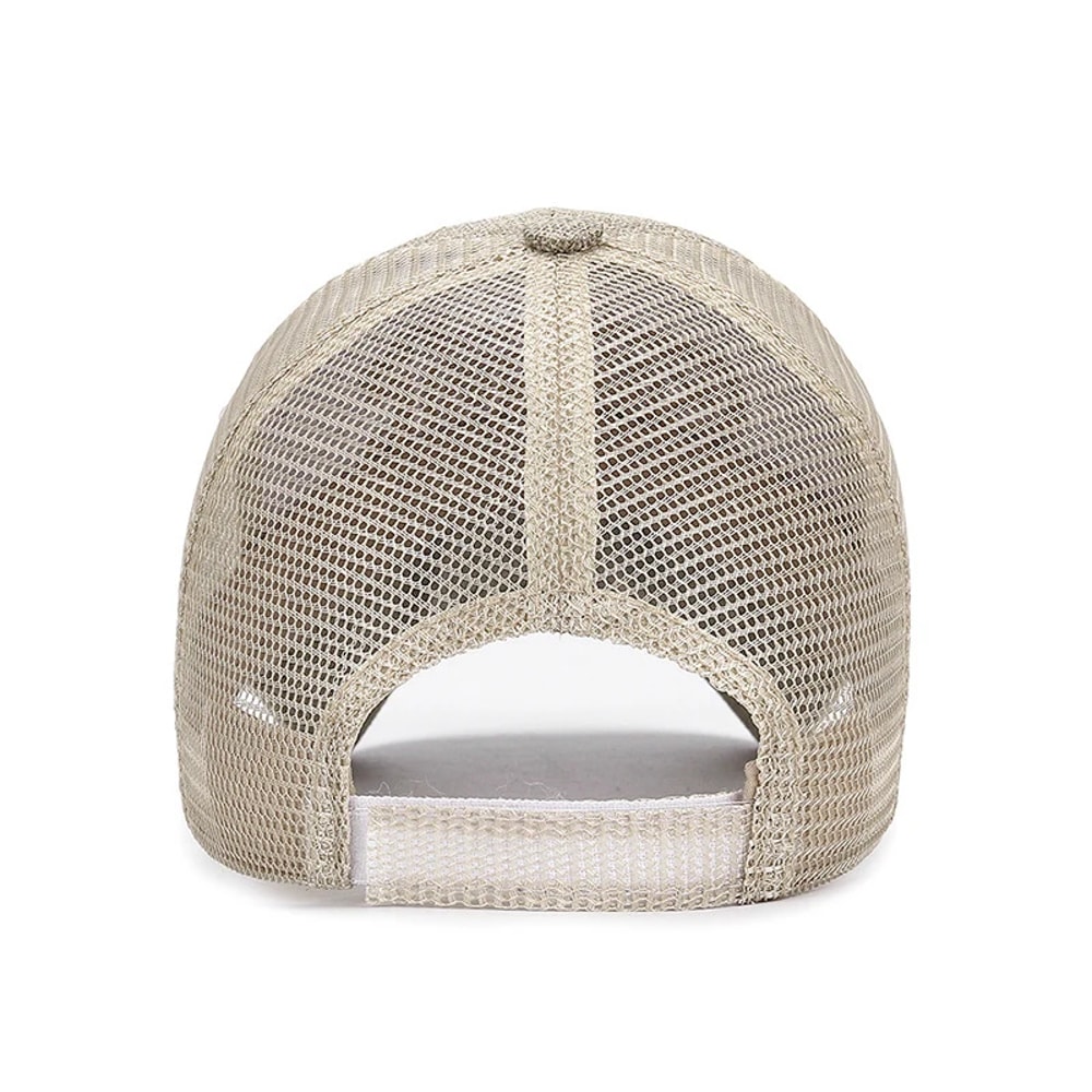Breathable Linen Mesh Snapback Baseball Cap For Men Lightweight Summer Sports Hat 3