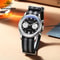Men Quartz Chronograph Watch Waterproof Luxury 38mm Steel Wristwatch 4