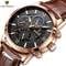 LIGE Luxury Mens Leather Watch Waterproof Quartz Sport Timepiece 4