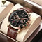 LIGE Luxury Mens Leather Watch Waterproof Quartz Sport Timepiece 10