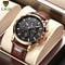 LIGE Luxury Mens Leather Watch Waterproof Quartz Sport Timepiece 11