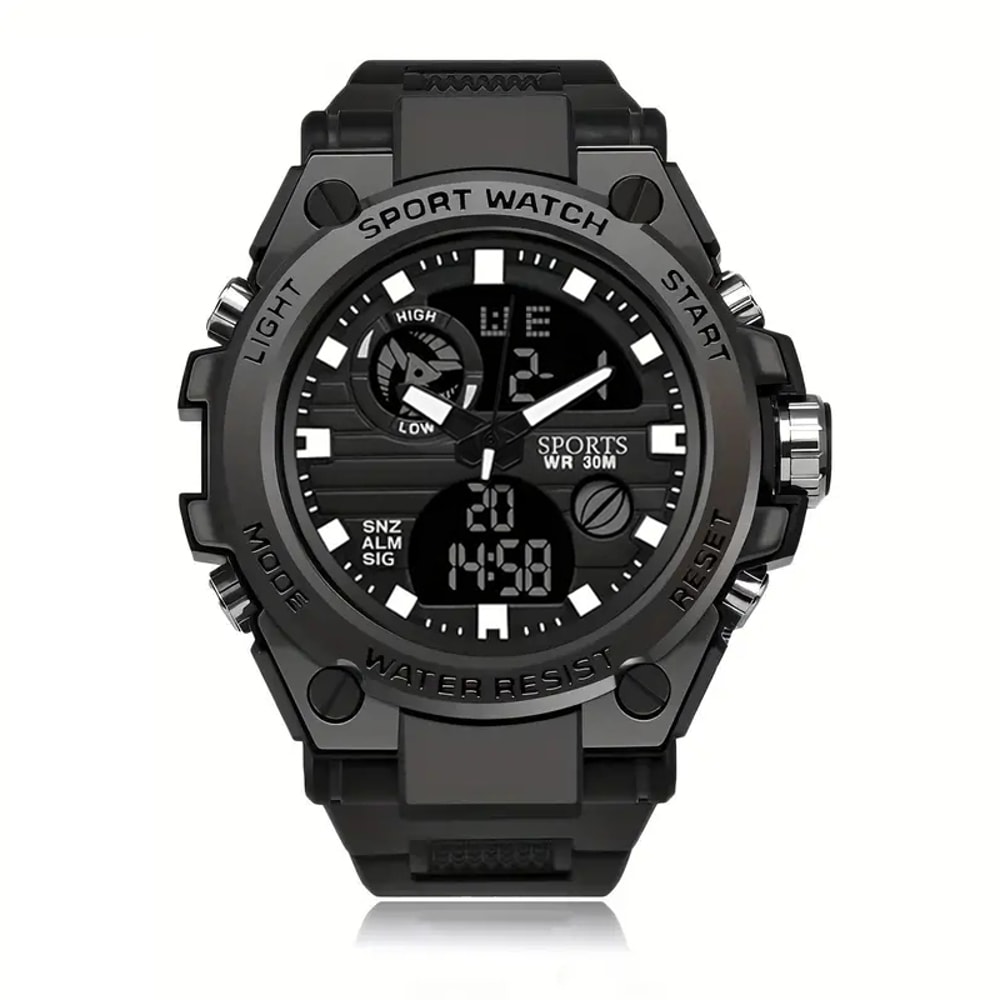 LED Digital Watch Dual Display Sports Electronic Watch With Alarm Stopwatch 6