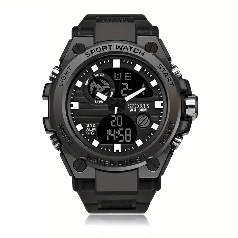 LED Digital Watch Dual Display Sports Electronic Watch With Alarm Stopwatch 6