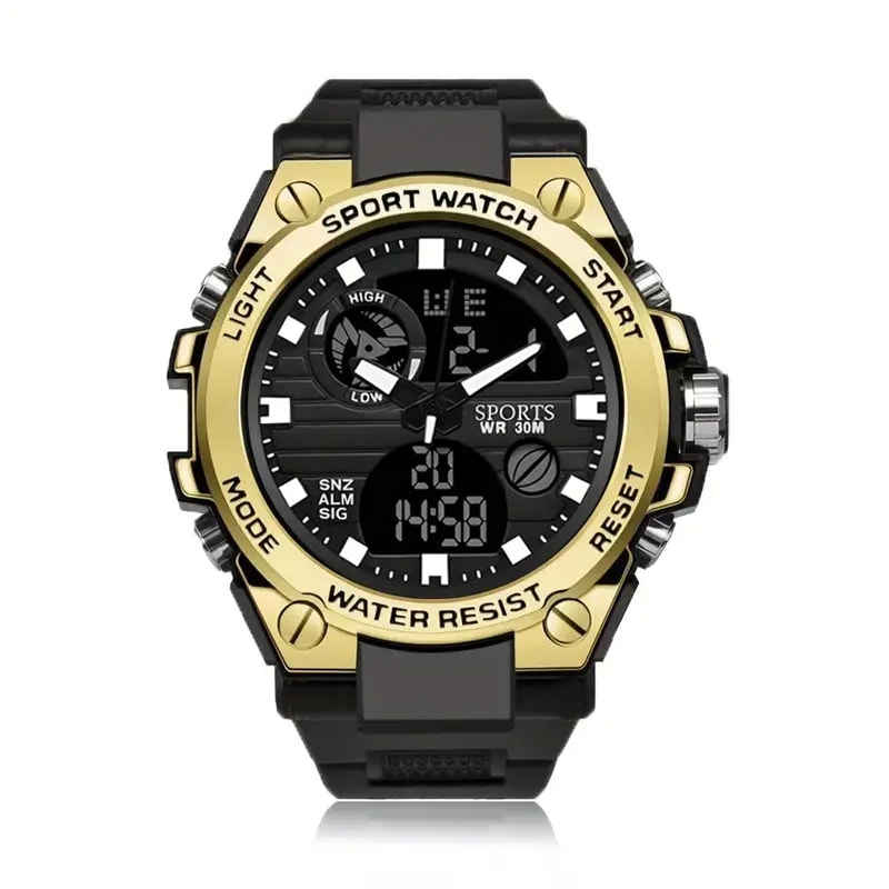 LED Digital Watch Dual Display Sports Electronic Watch With Alarm Stopwatch 7