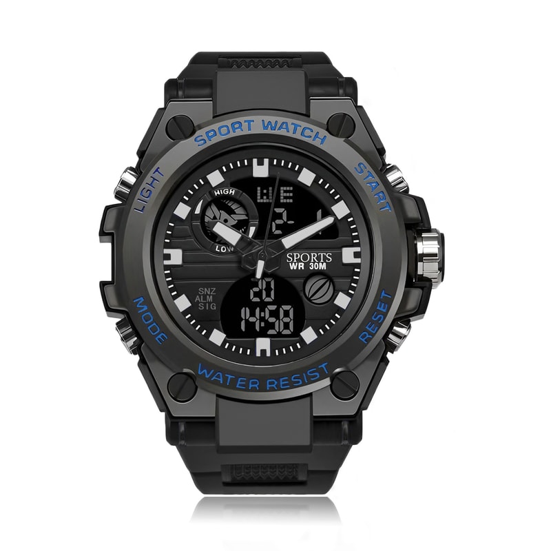 LED Digital Watch Dual Display Sports Electronic Watch With Alarm Stopwatch 8