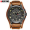 Luxury Leather Strap Mens Watch Quartz Waterproof Casual Sports Wristwatch 7
