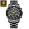 Premium Mens Chronograph Watch Waterproof Sports Stainless Steel Quartz Timepiece 9