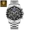 Premium Mens Chronograph Watch Waterproof Sports Stainless Steel Quartz Timepiece 7
