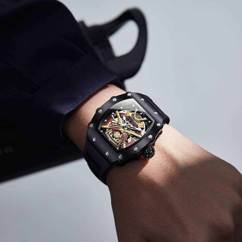 Automatic Mechanical Military Watch For Men Waterproof Luminous Sport Timepiece 2