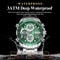 Men Waterproof LED Digital Watch Dual Time Stainless Steel Luxury Quartz Watch 2