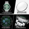 Men Waterproof LED Digital Watch Dual Time Stainless Steel Luxury Quartz Watch 3