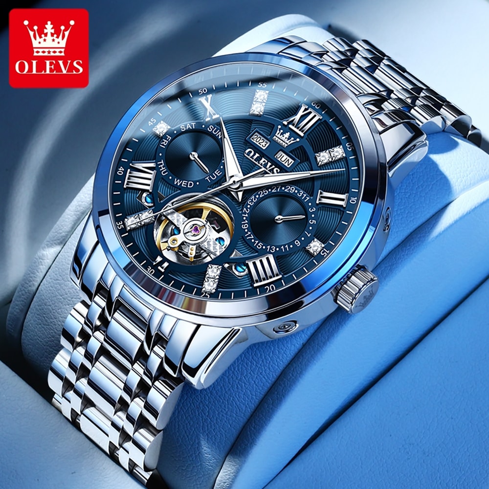 Luxury Skeleton Automatic Watch For Men Waterproof Luminous Mechanical Wristwatch 3