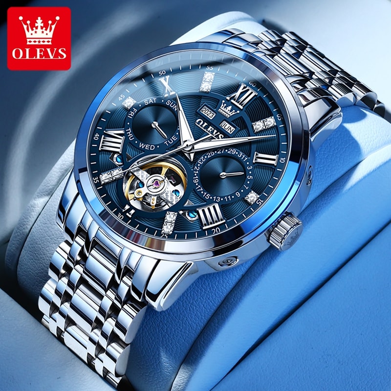Luxury Skeleton Automatic Watch For Men Waterproof Luminous Mechanical Wristwatch 3