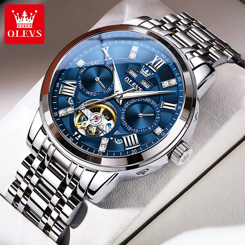 Luxury Skeleton Automatic Watch For Men Waterproof Luminous Mechanical Wristwatch 7