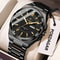 Men Luxury Stainless Steel Watch Waterproof Luminous Quartz Sports Wristwatch 5