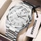 Men Luxury Stainless Steel Watch Waterproof Luminous Quartz Sports Wristwatch 7