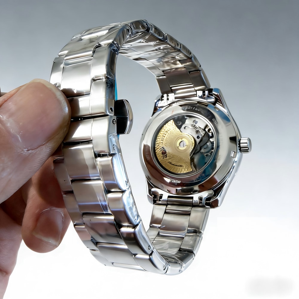 Premium Men Skeleton Dial Business Automatic Mechanical Stainless Steel Watch 5