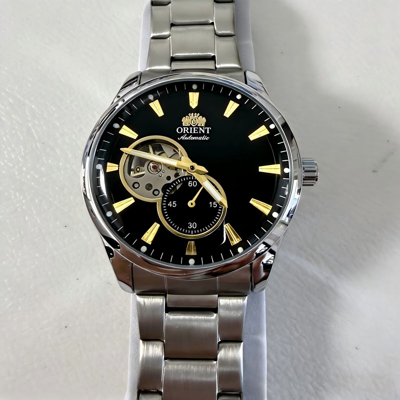 Premium Men Skeleton Dial Business Automatic Mechanical Stainless Steel Watch 7