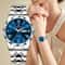 Luxury Stainless Steel Quartz Watch For Women Elegant Waterproof Date Luminous Hands 0