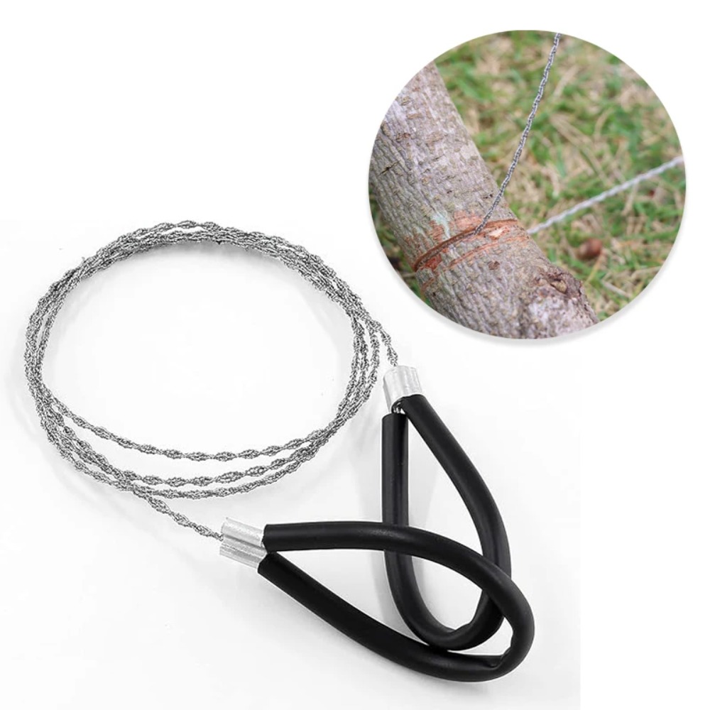 Survival Wire Saw & Portable Folding Chainsaw, Heavy Duty Outdoor Pocket Saw for Camping, Hiking & Emergency