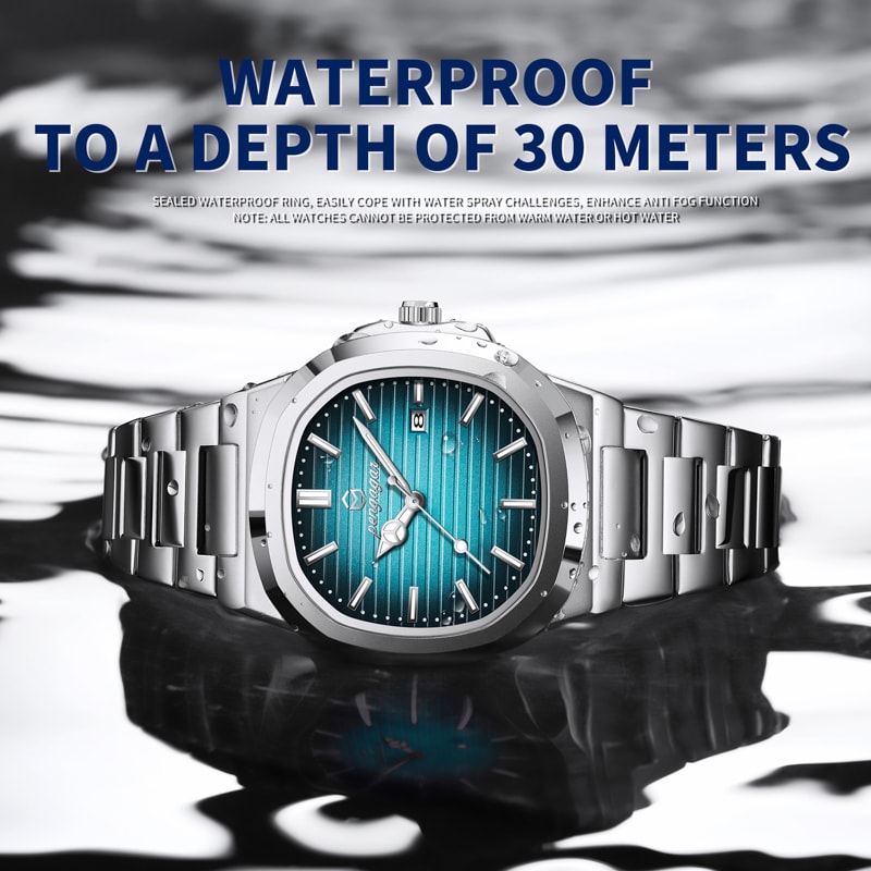 Luxury Military Square Dial Men Waterproof Quartz Watch With Luminous Date Week 4