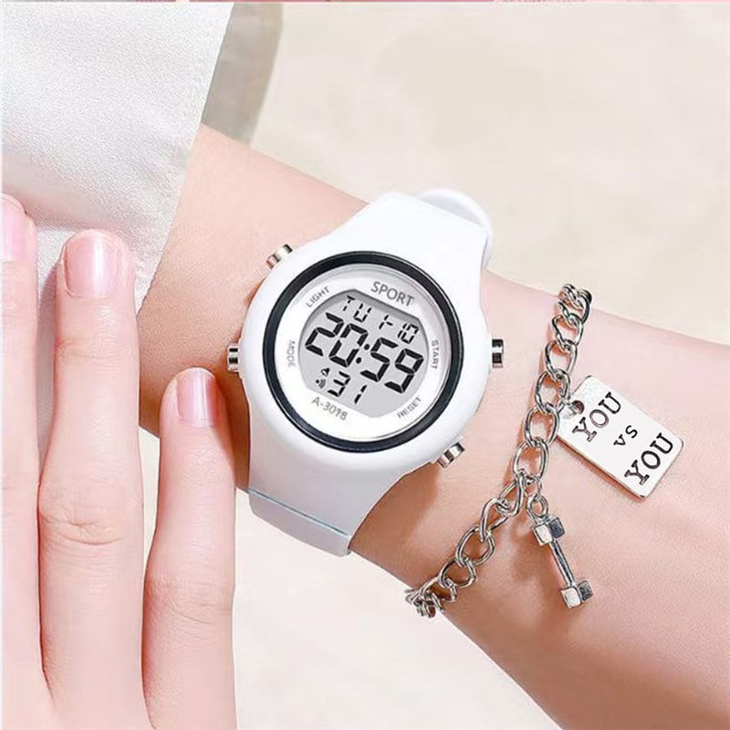 Kids LED Digital Sports Watch Waterproof Luminous Alarm Clock For Boys Girls 6