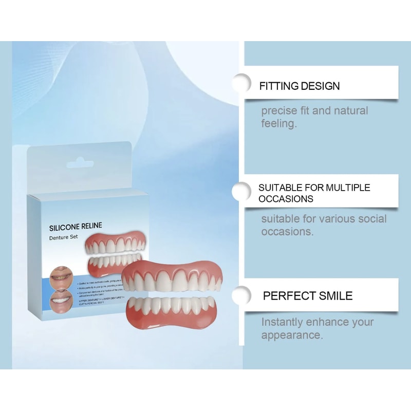 Soft Denture Silicone Kit Comfortable Upper Lower Denture Liners 4