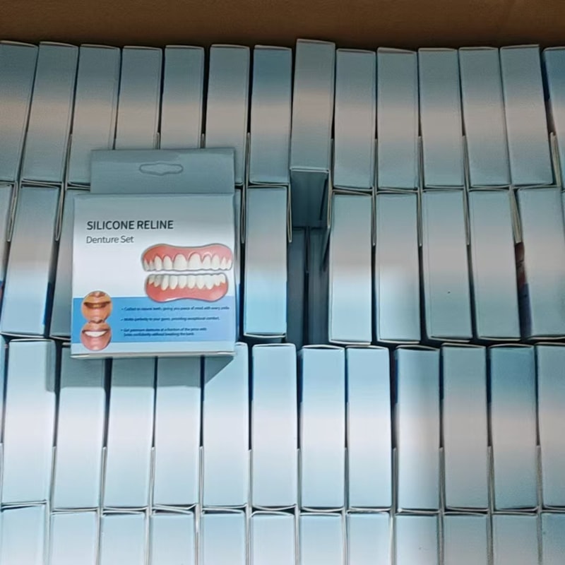 Soft Denture Silicone Kit Comfortable Upper Lower Denture Liners 5