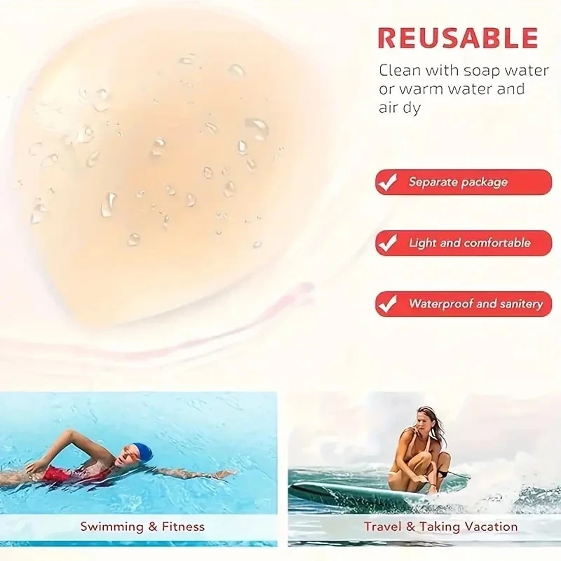 Invisible Silicone Nipple Covers Reusable Adhesive Bra Pads For Seamless Comfort 2