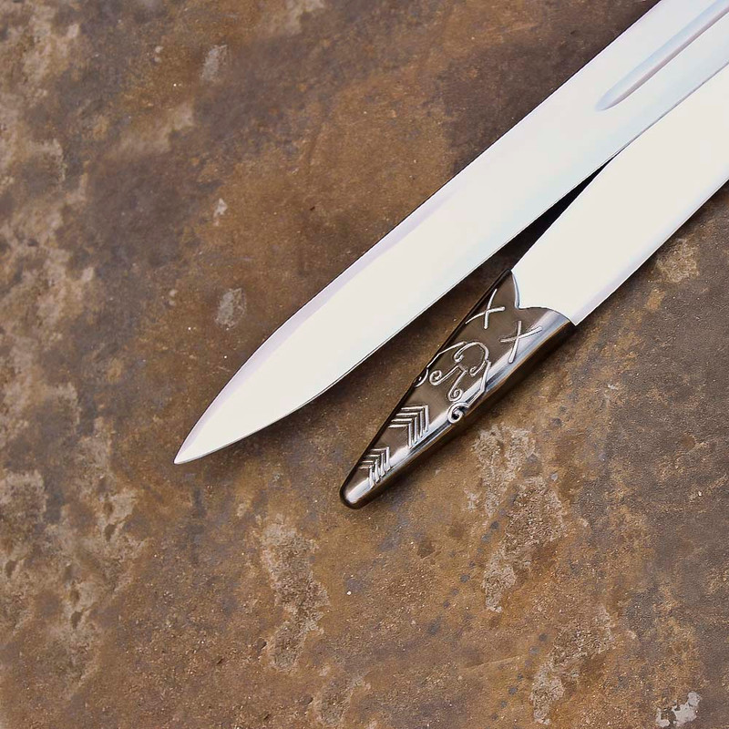 Engraved White Witcher Sword