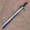 Hand Forged Decorative Sword  Etched Stainless Steel Blade w Plaque