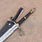 Hand Forged Decorative Sword  Etched Stainless Steel Blade w Plaque
