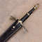 Hand Forged Decorative Sword  Etched Stainless Steel Blade w Plaque
