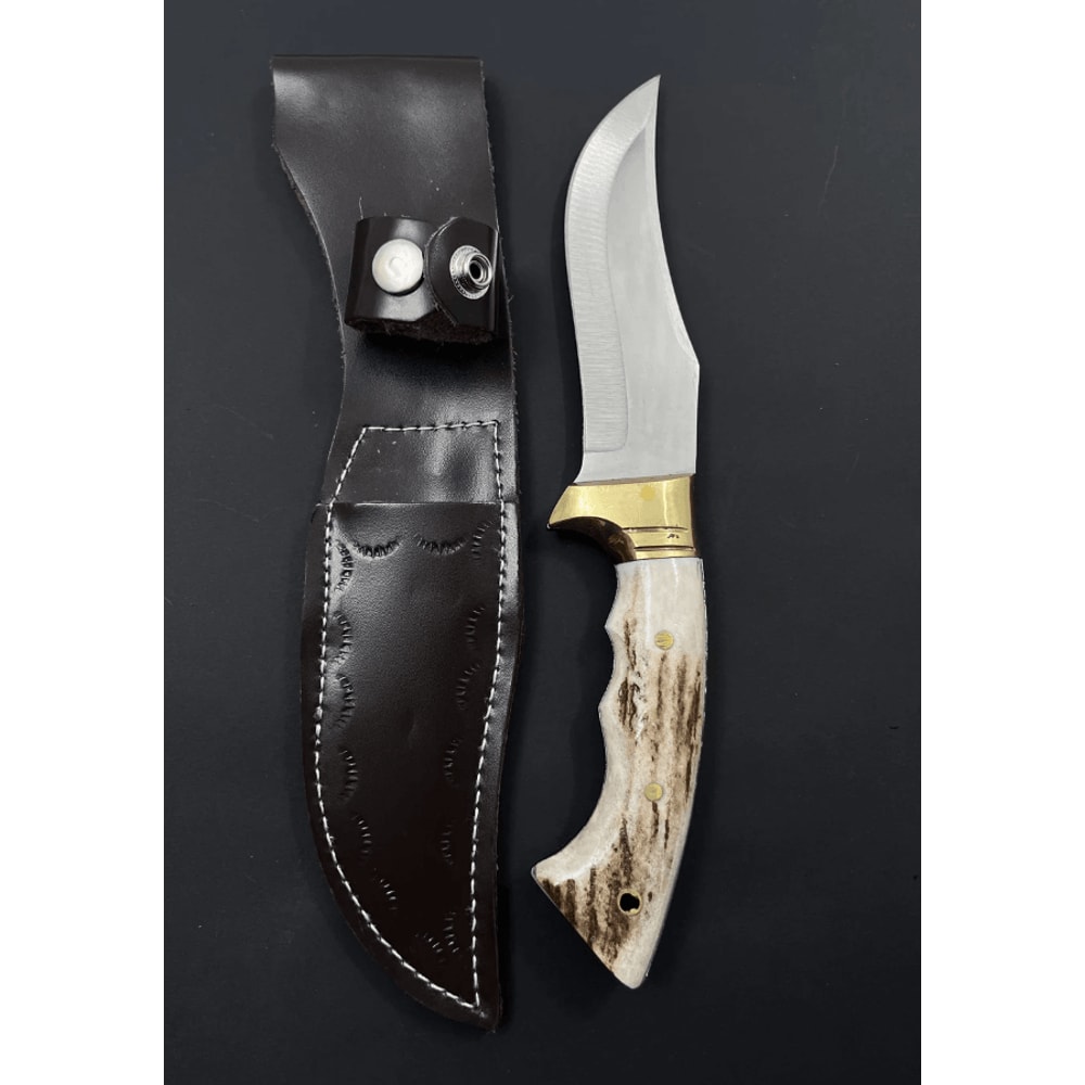Customized Deer Antler Hunting Knife Engraved 4034 Stainless Steel Blade 10 Groomsmen Gift Outdo 2