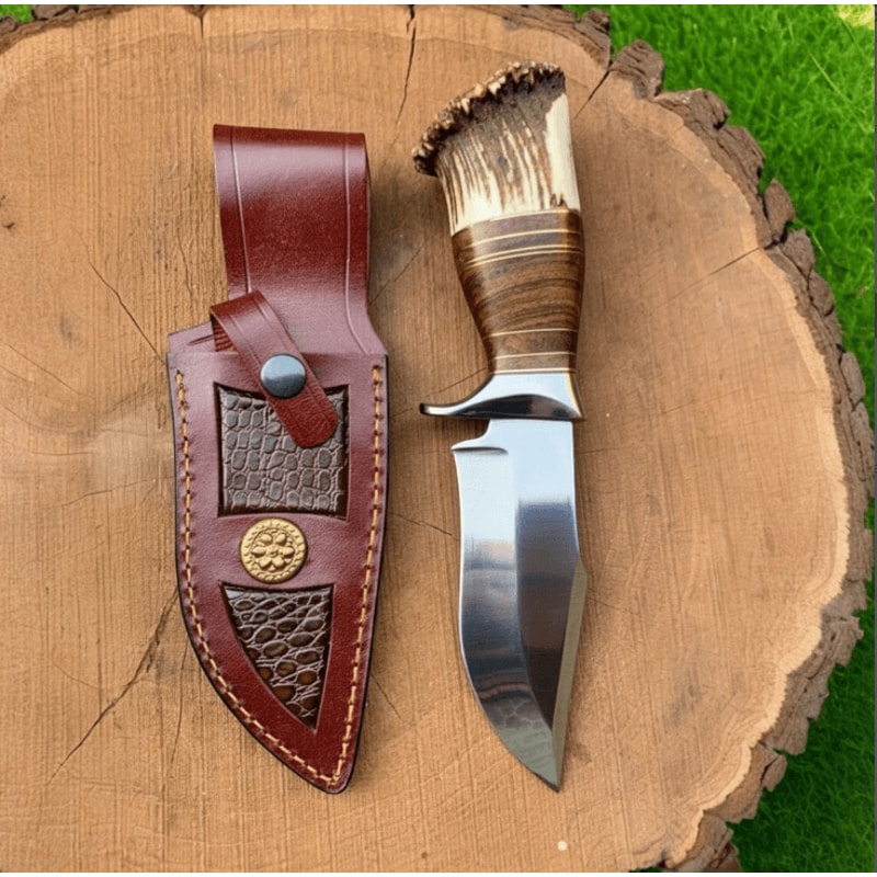 buynow mirror polished clip point outdoor knife