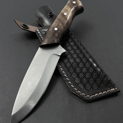 personalized full tang tactical knife | 4116 stainless steel blade + walnut handle | 10" engraved outdoor survival knife