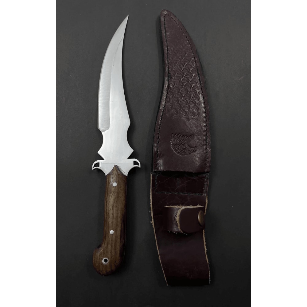 buynow walnut handle engraved outdoor knife