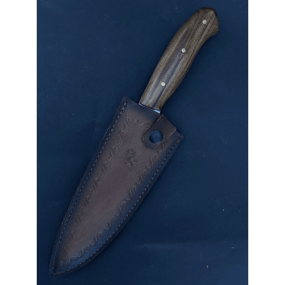 buynow walnut handle kitchen knife engraved