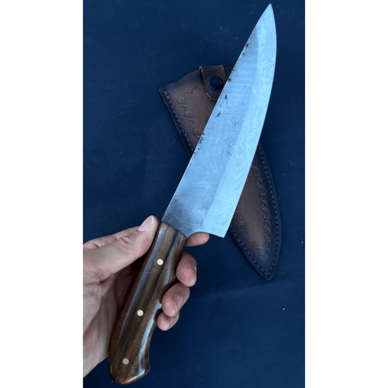 buynow walnut handle kitchen knife engraved