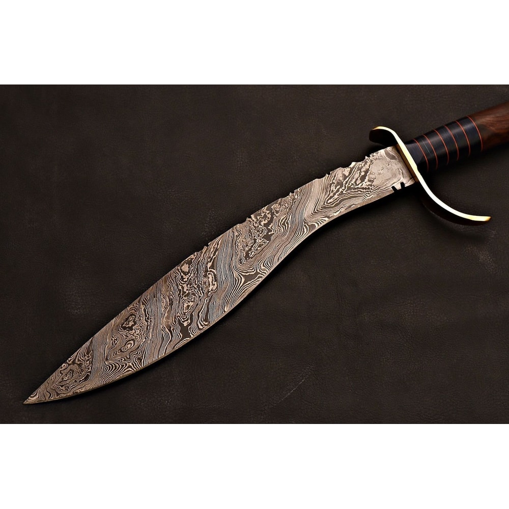 Premium Damascus Kukri Outdoor Hunting Bushcraft Knife Wedding GIFT 0